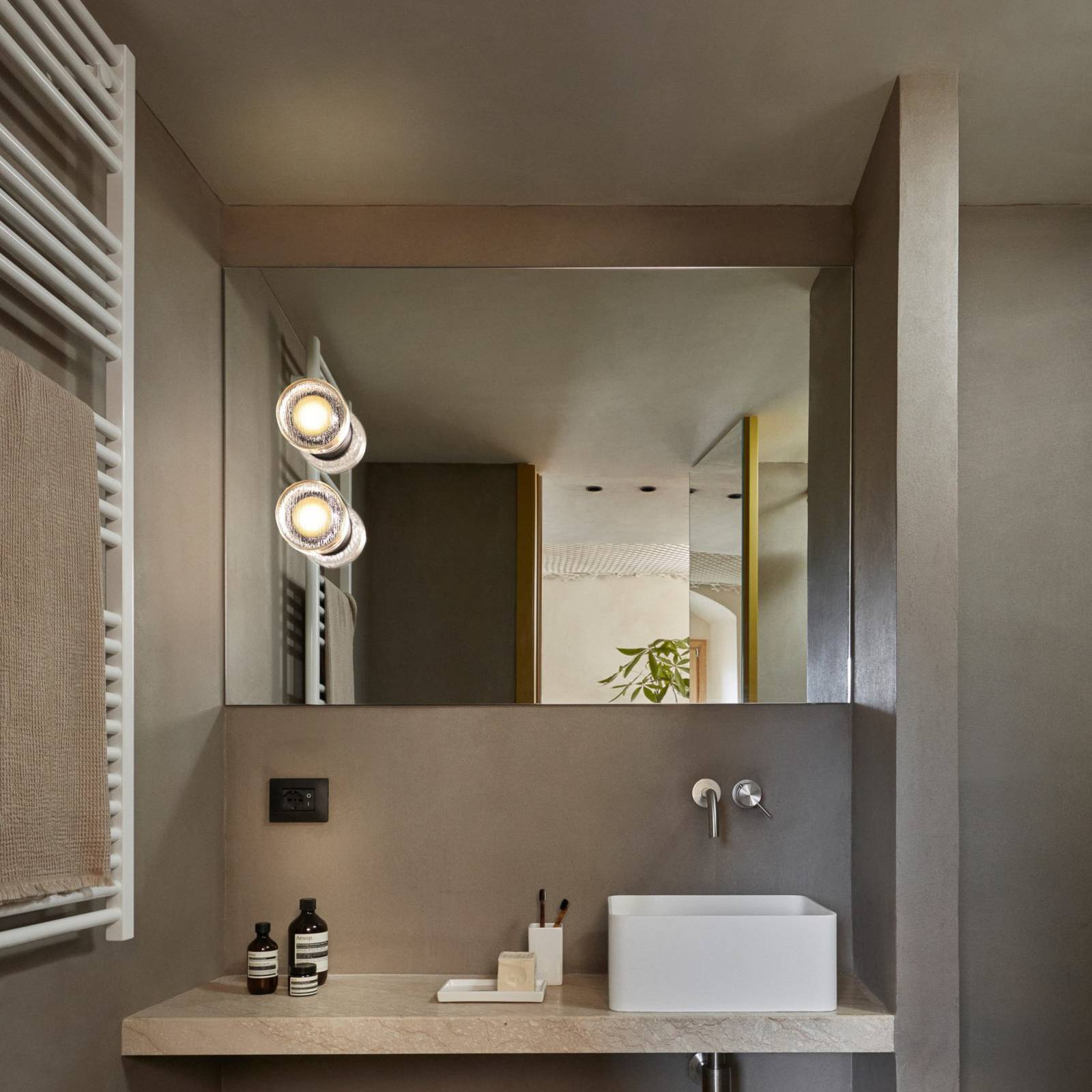 MARSET LED-Außenwandleuchte ROC, weiß, 14 cm, IP65, TRIAC günstig online kaufen