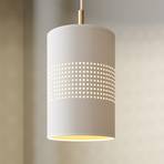 Hanglamp Bogart, 1-lamp, wit/goud