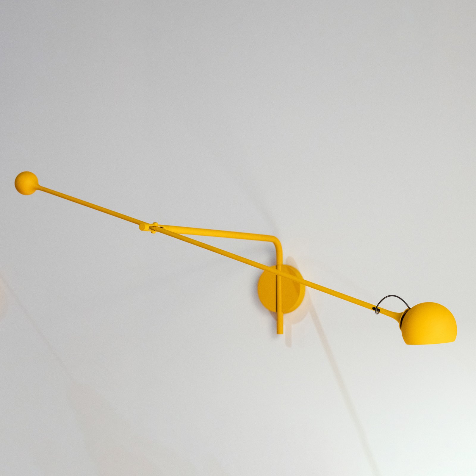 Artemide Ixa L-LED-seinävalo säädettävä, keltainen