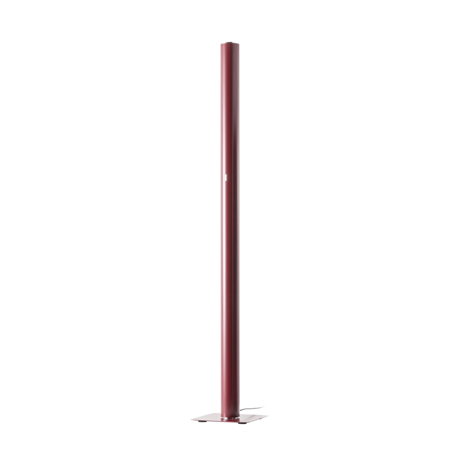 Lampe sur pied LED Ilio d'Artemide, rouge rubis, 3 000 K, application, 175 cm