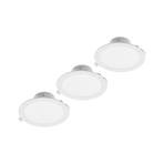 Prios LED recessed light Rida, 22.5cm, 25W, 3 units, CCT, dimmable