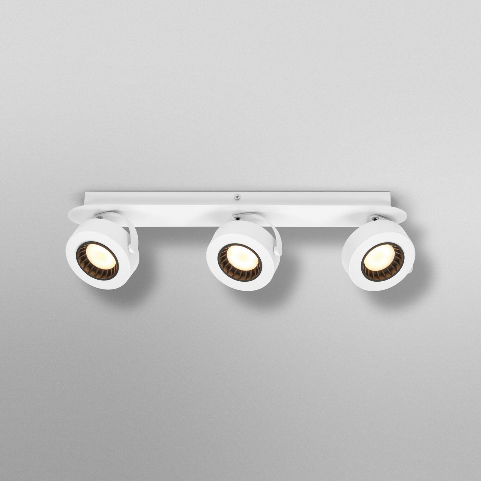 Faretto da soffitto LED OSRAM VENUS, bianco, a 3 luci, metallo 3.000 K