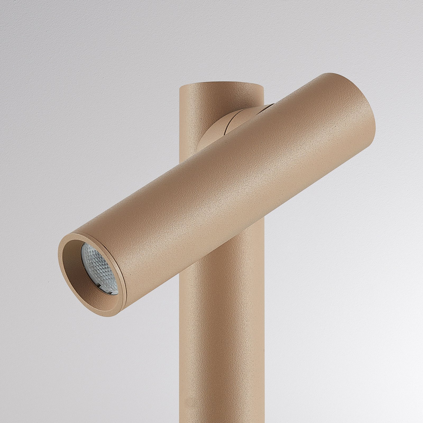 Molto Luce LED table lamp Mimo T, sand-coloured, aluminium