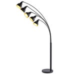 Lira 5 Stehleuchte Black/Gold - Lindby
