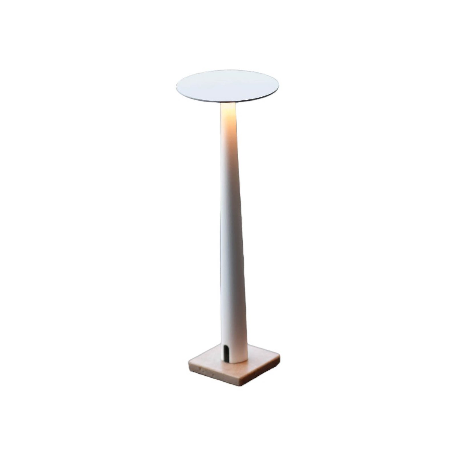 Candeeiro de mesa LED recarregável Nemo Portofino, branco, mármore