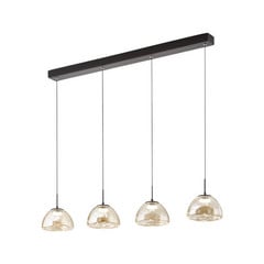 Závěsné svítidlo Lucille LED, 4 světla, koňaková barva, CCT