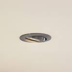 Prios recessed ceiling light Fibur, grey, aluminium, Ø 8.2 cm