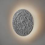 Aplique de pared LED Meteor, Ø 27 cm, plata