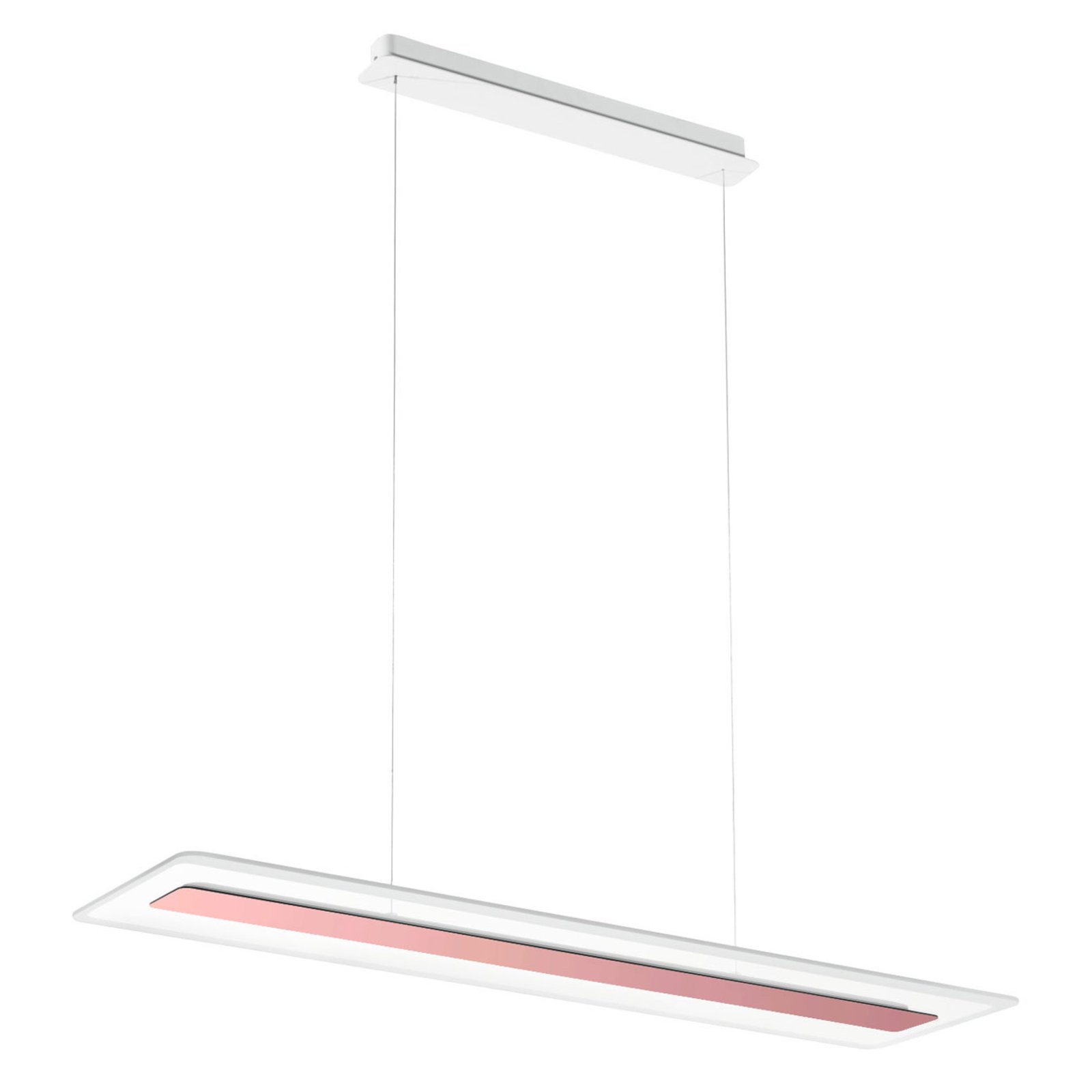 Suspension LED Antille verre rectangulaire cuivre