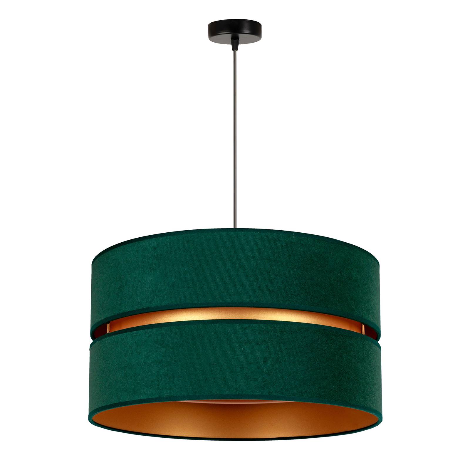 Hängeleuchte Duo, grün/gold, Ø 60 cm1-flammig