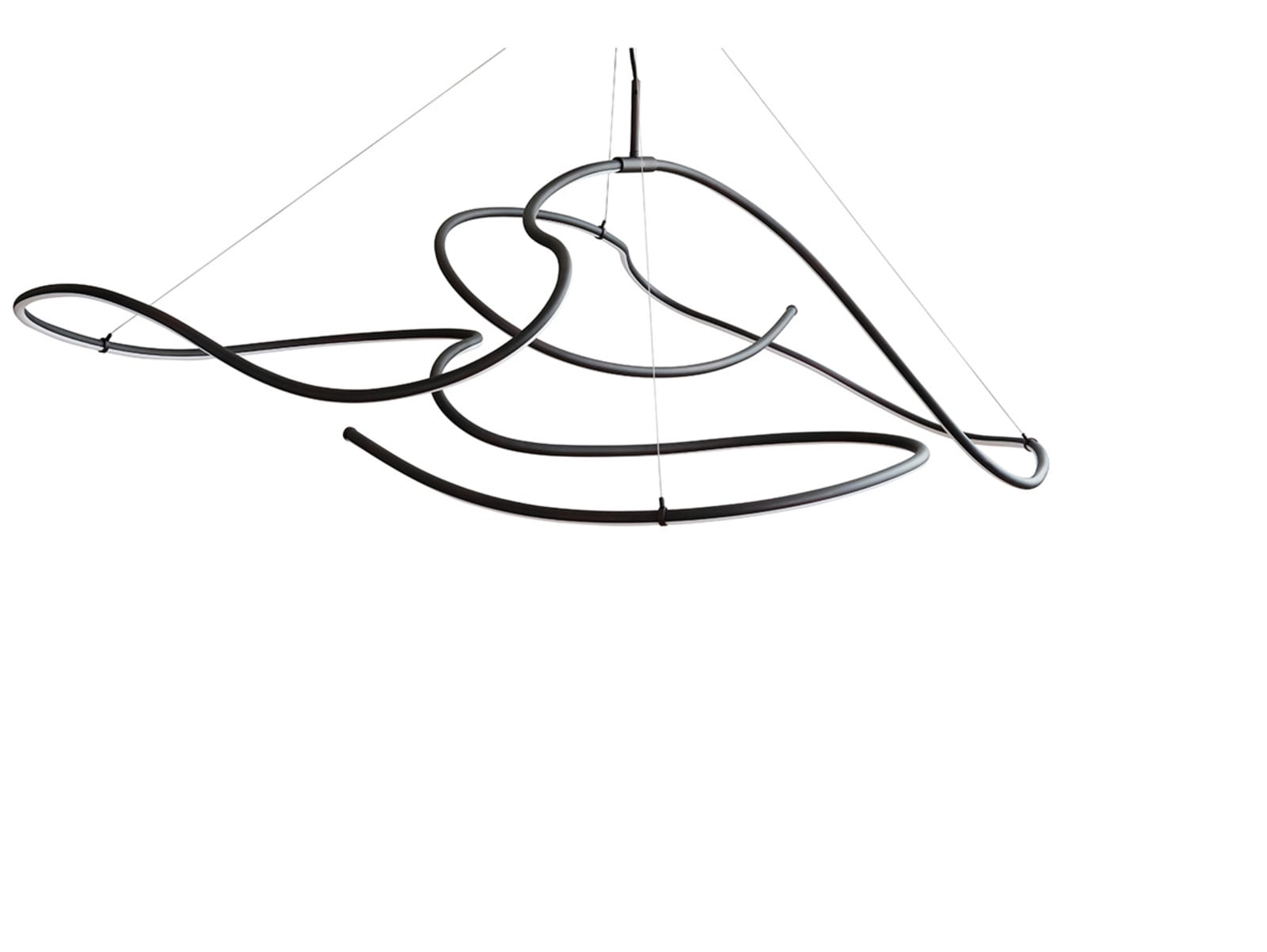 Ghost LED-Hängeleuchte, 155 cm, schwarz 101 COPENHAGEN - Wohnzimmer - Design - Aluminium - Einflammig