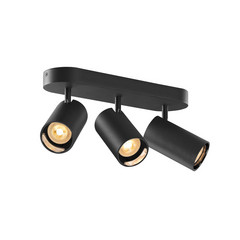 SLV Asto Tube -kattospotti GU10 3x suora, musta