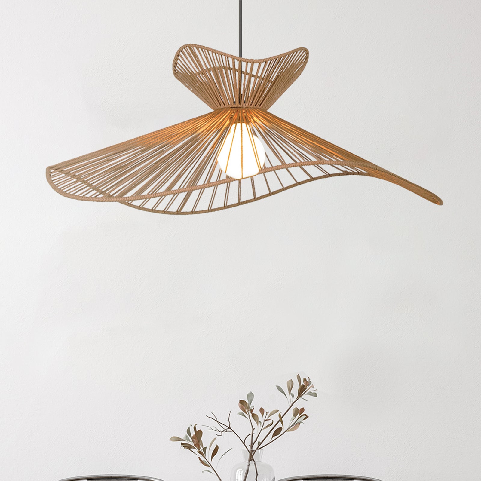 Suspension Sahara, couleur naturelle, hauteur 30 cm, papier