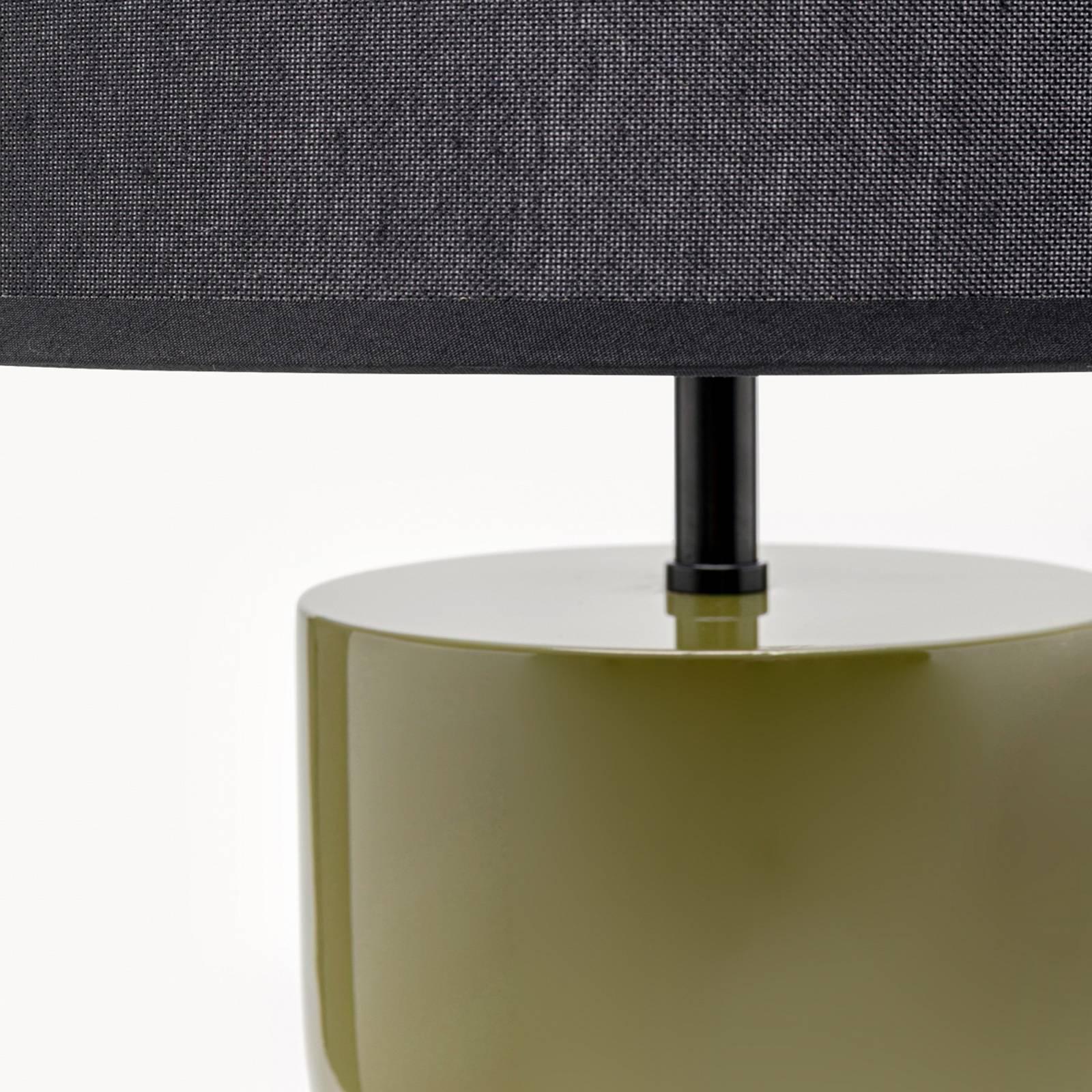 Lampa stołowa KARE Eliano, zielona, poliester, 52 cm, E27