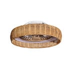 LED plafondventilator Kilimanjaro, CCT, rotan - Mantra