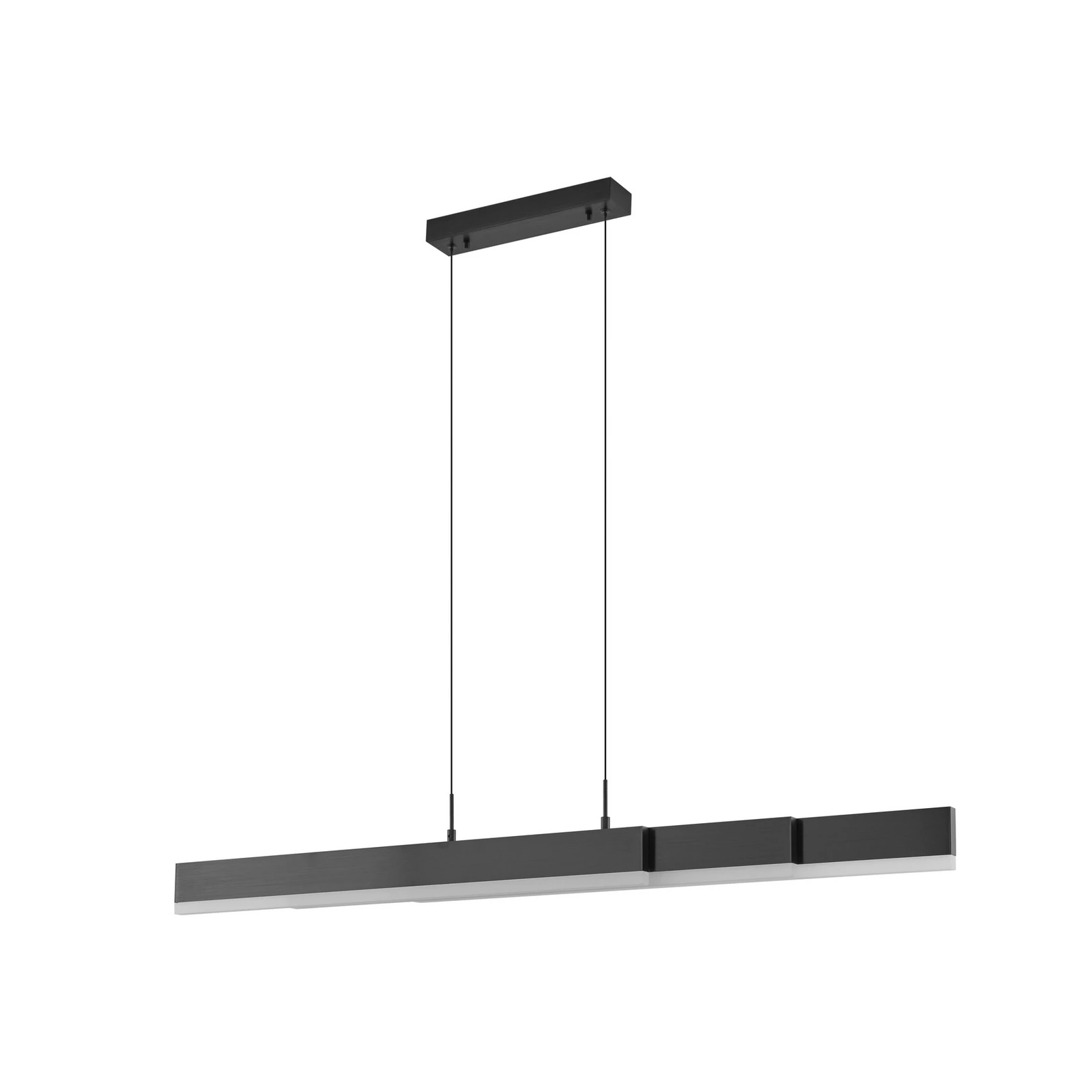 Lucande LED-hänglampa Torven, svart, CCT, utdragbar