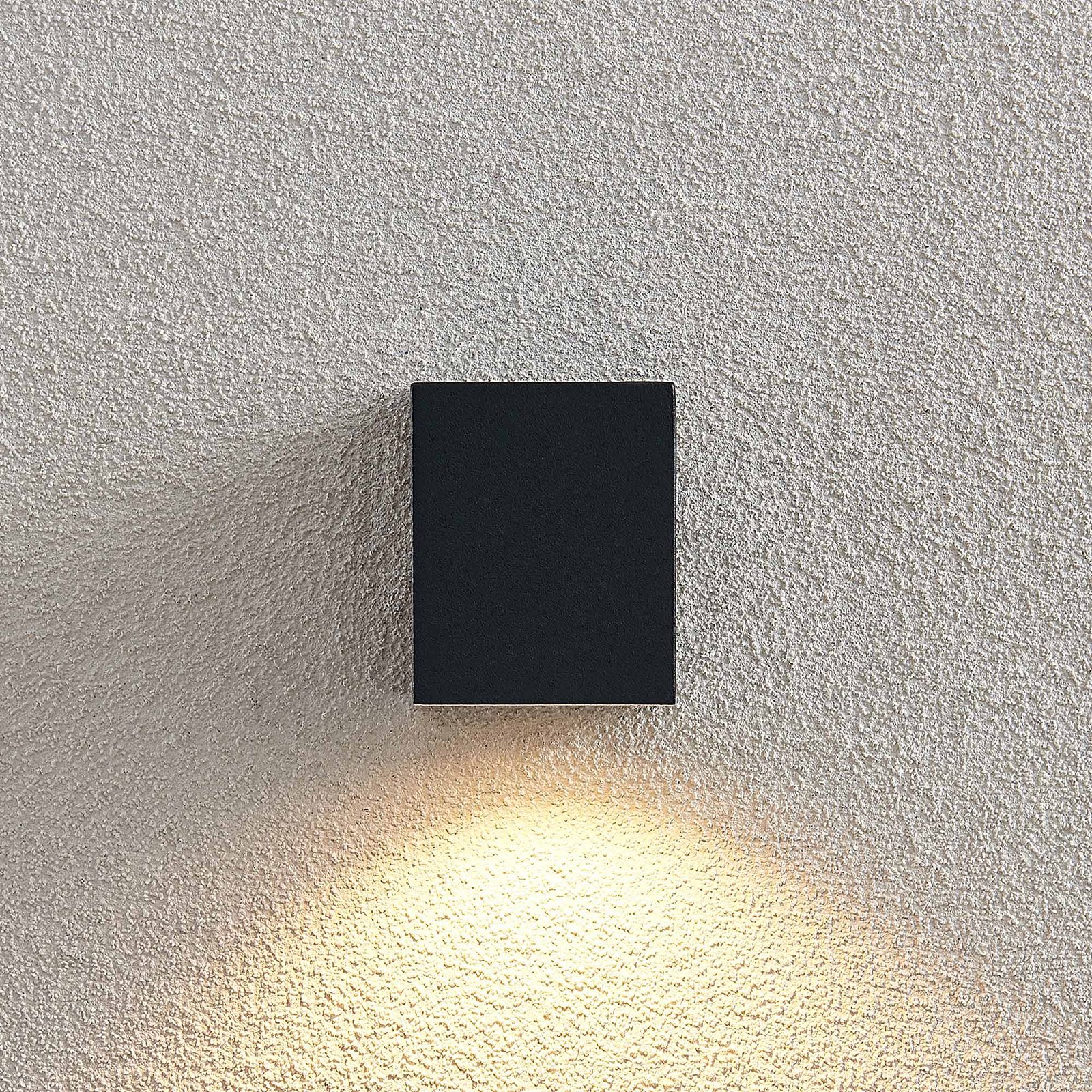 ELC Fijona LED outdoor wall light, angular, 8.1 cm