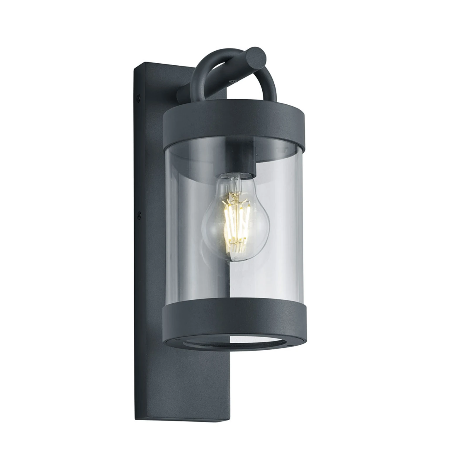Candeeiro de parede exterior Sambesi, sensor crepuscular, preto