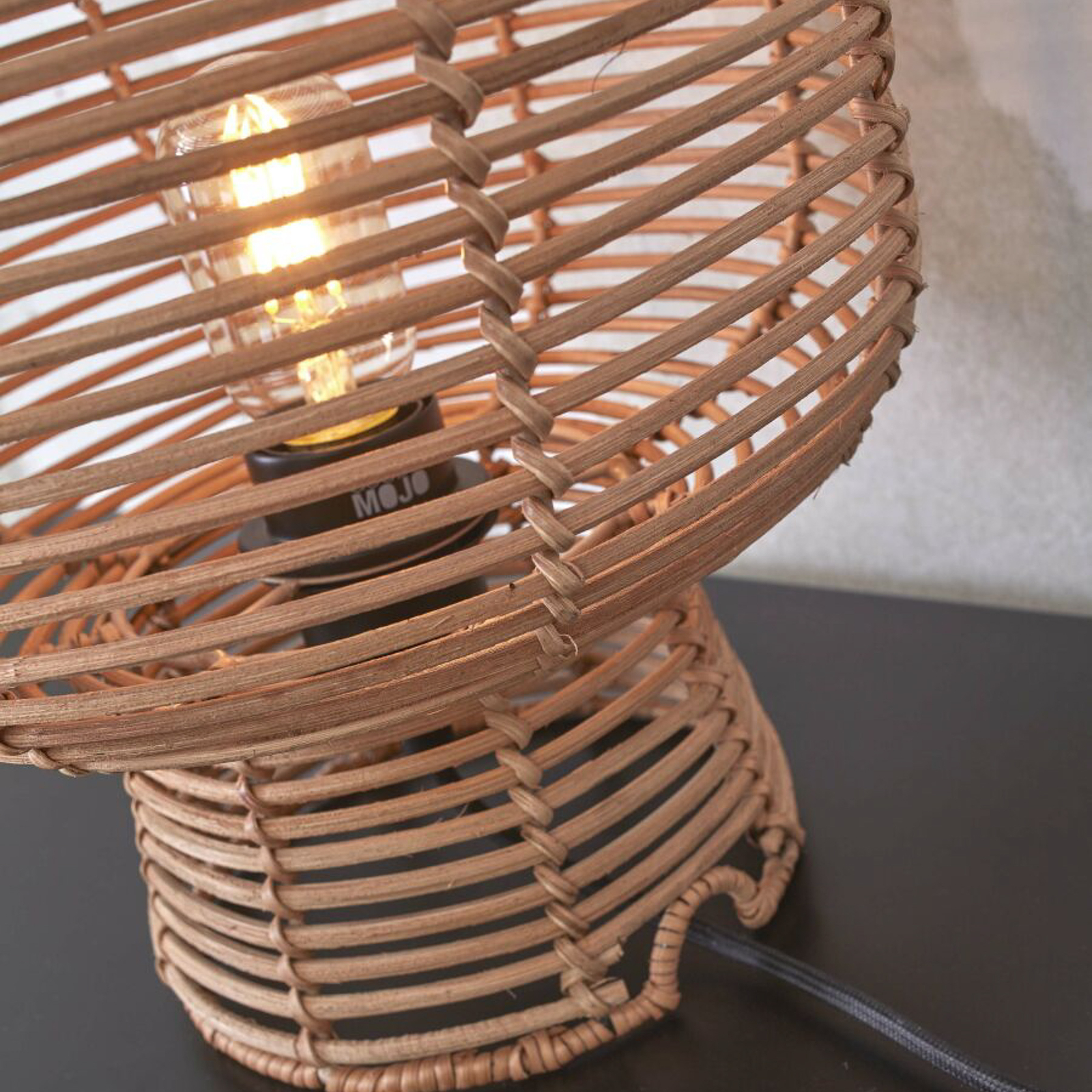 GOOD & MOJO Tanami stolová lampa, 30 cm, prírodná