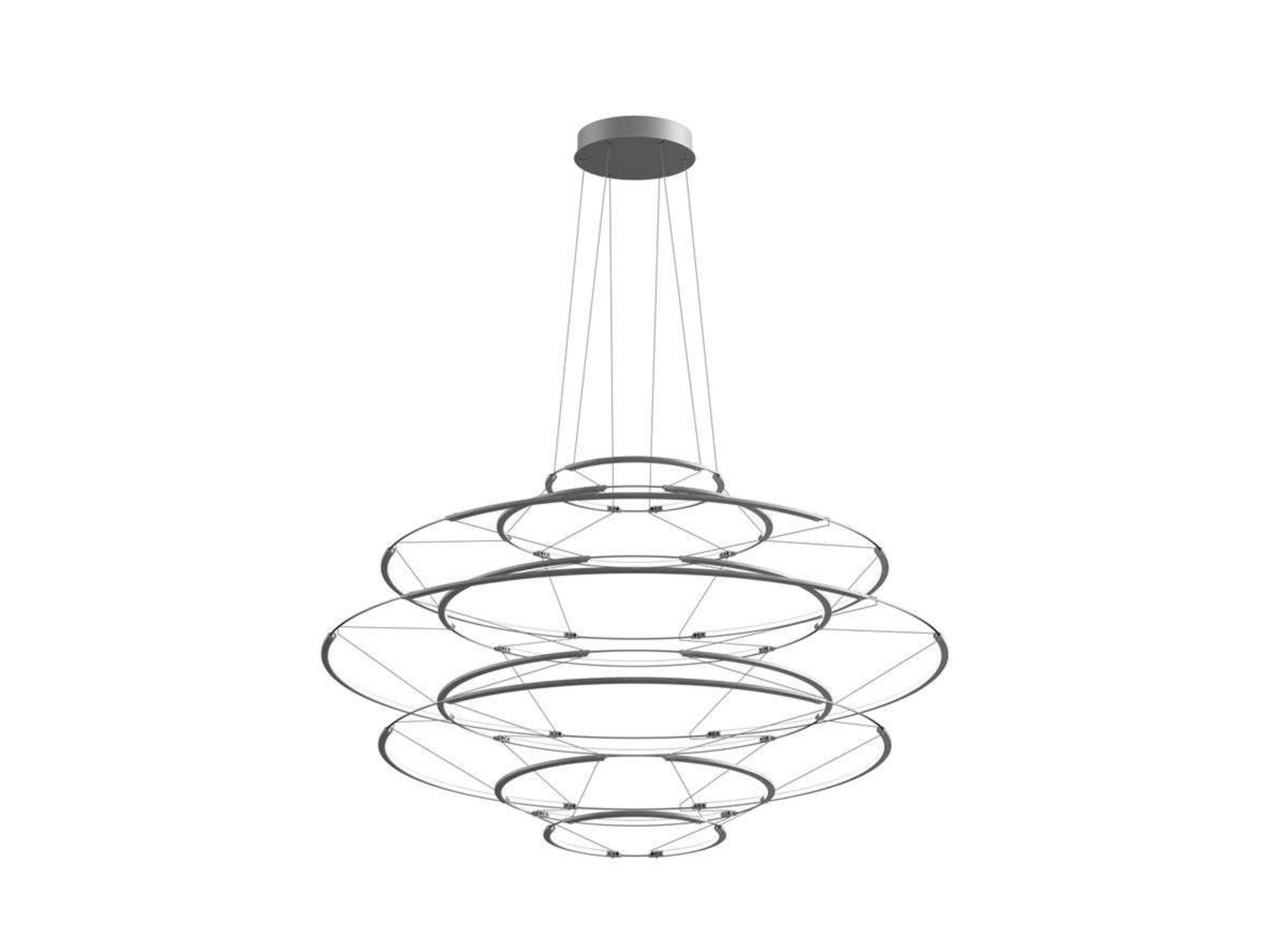 Drop 9 Lámpara Colgante Satin Silver - Nemo Lighting