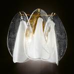 Glass wall light Rondini with 24 carat gold