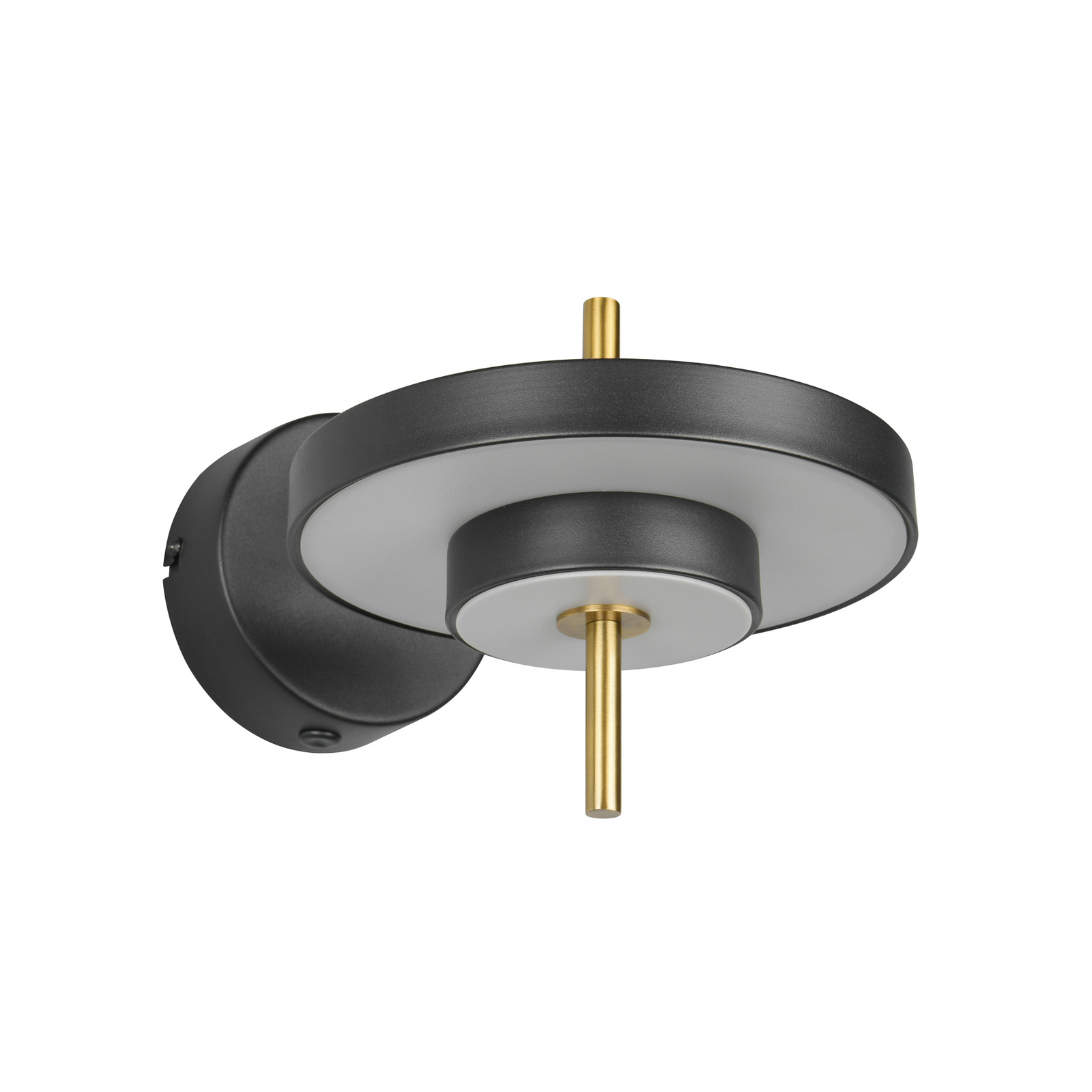 LED stenska svetilka Keaton, črna/zlata barva Ø 20 cm kovina, CCT LED stenska svetilka Keaton, črna/zlata barva Ø 20 cm kovina, CCT