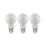 Λαμπτήρας LED E27 8W 2,700K dimmable opal σετ 3 τεμαχίων