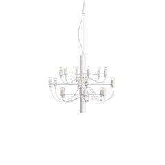 FLOS 2097/18 LED luster, číre žiarovky, biely