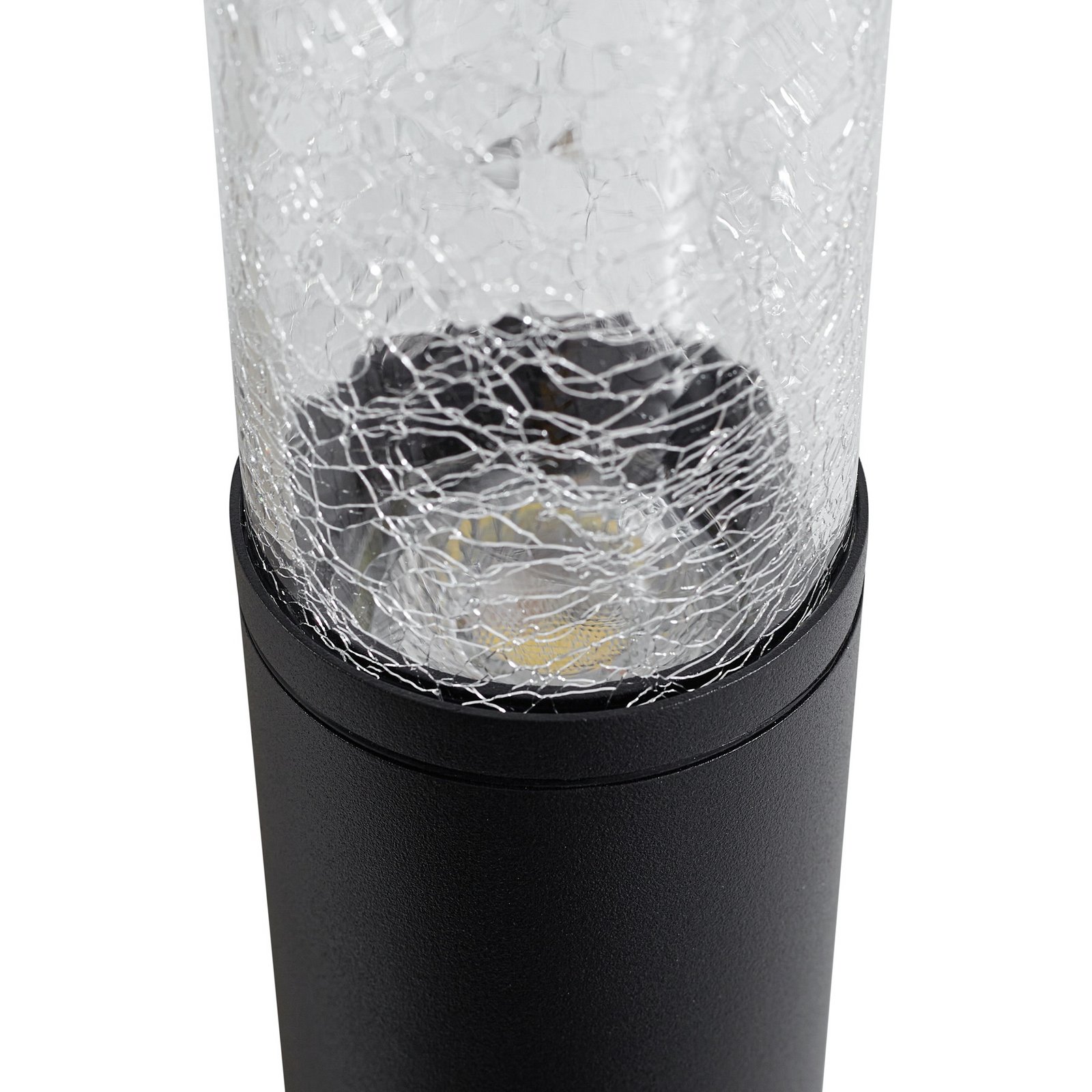 Lindby buitenwandlamp Gavros, zwart, aluminium, sensor