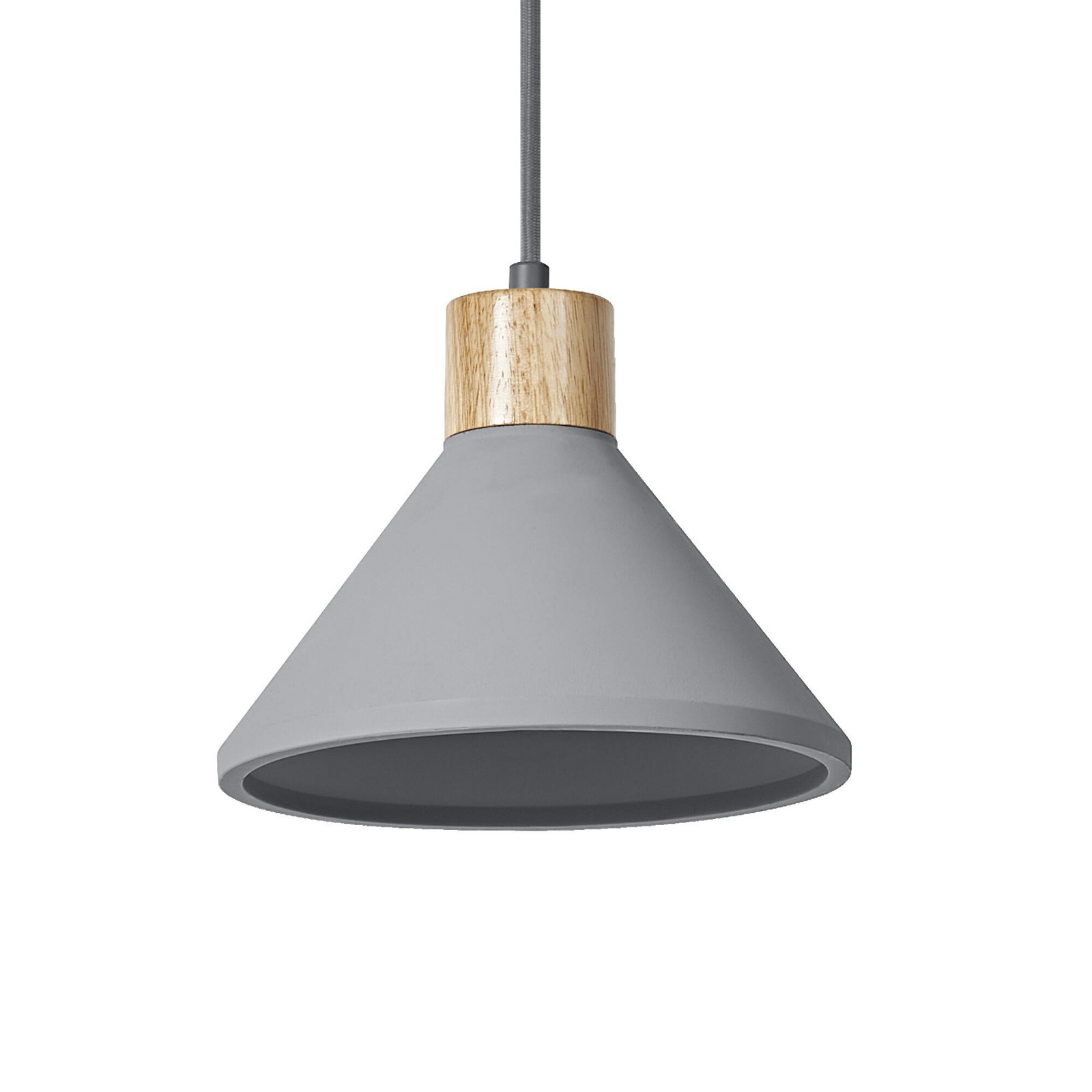 OSRAM Hängelampe CONCRETE WOOD, grau, Ø 22 cm, Beton, E27