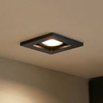 Lindby Downlight Thorid, noir, 10 x 10 cm, lot de 10, GU10