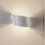 Lámpara de pared Vero de acero lacado blanco
