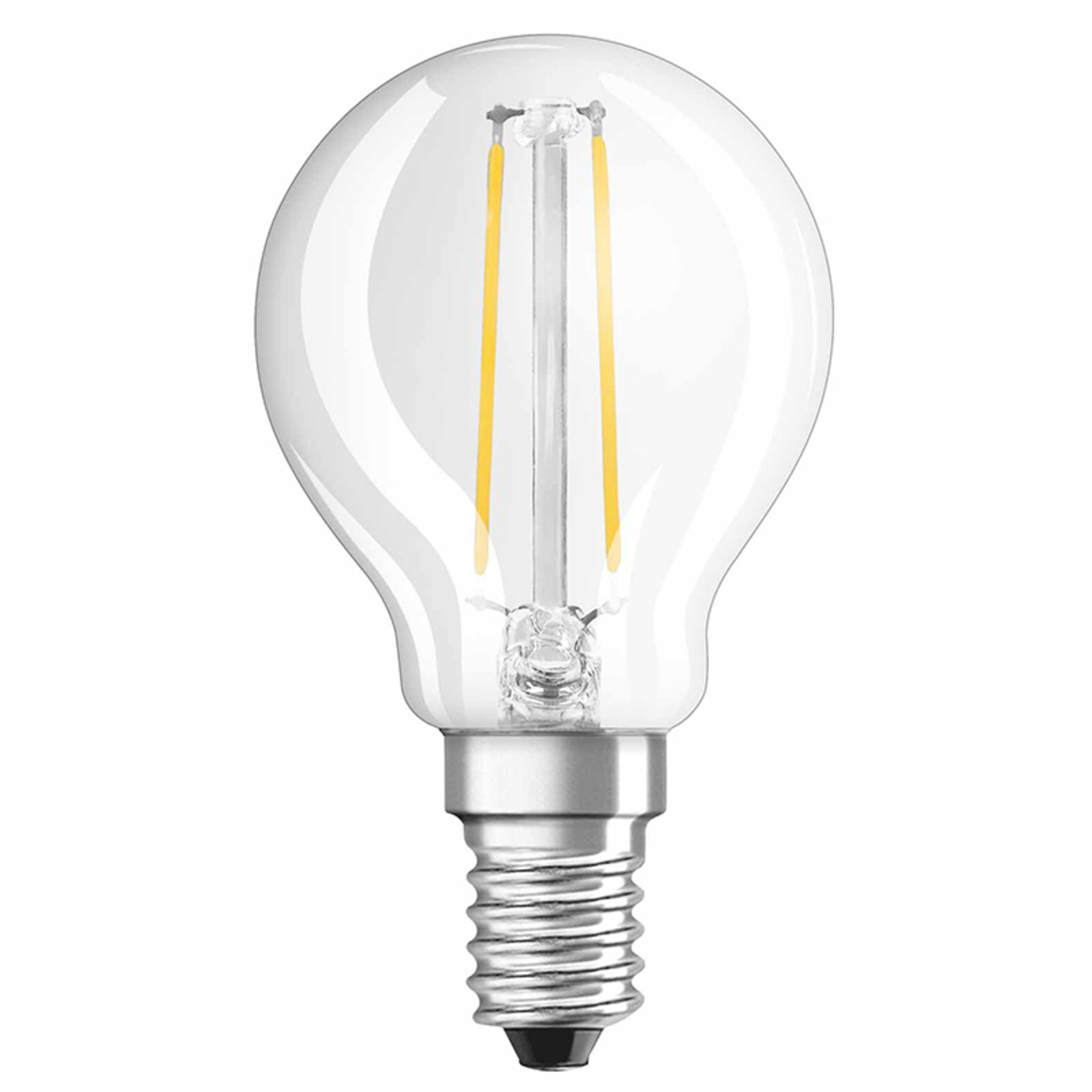 OSRAM golf ball LED bulb E14 2.5 W 827 retrofit