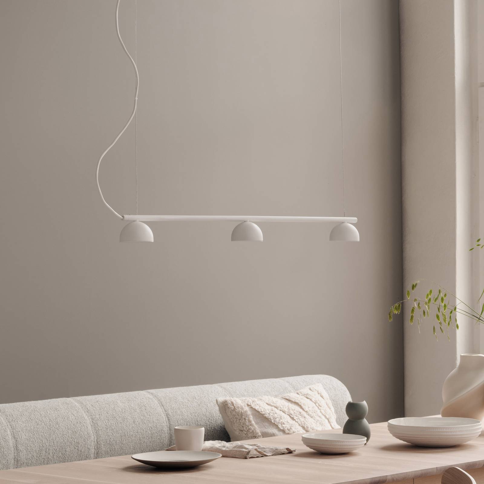 Northern Blush suspension LED à 3 lampes blanche