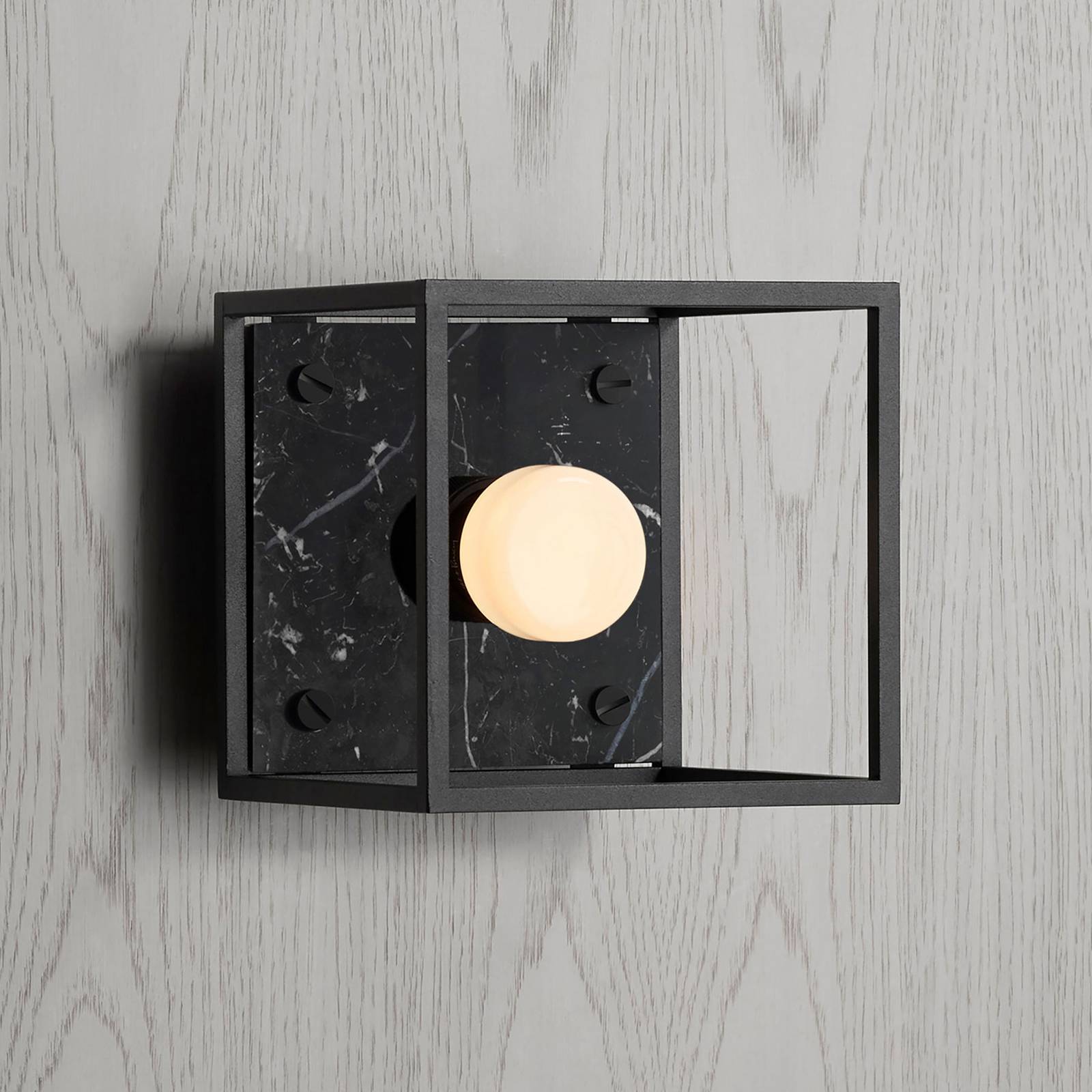 Buster + Punch Wandleuchte Caged Wall small, Marmor schwarz günstig online kaufen