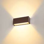 SLV Sitra LED-utomhusvägglampa up/down 30 cm rost