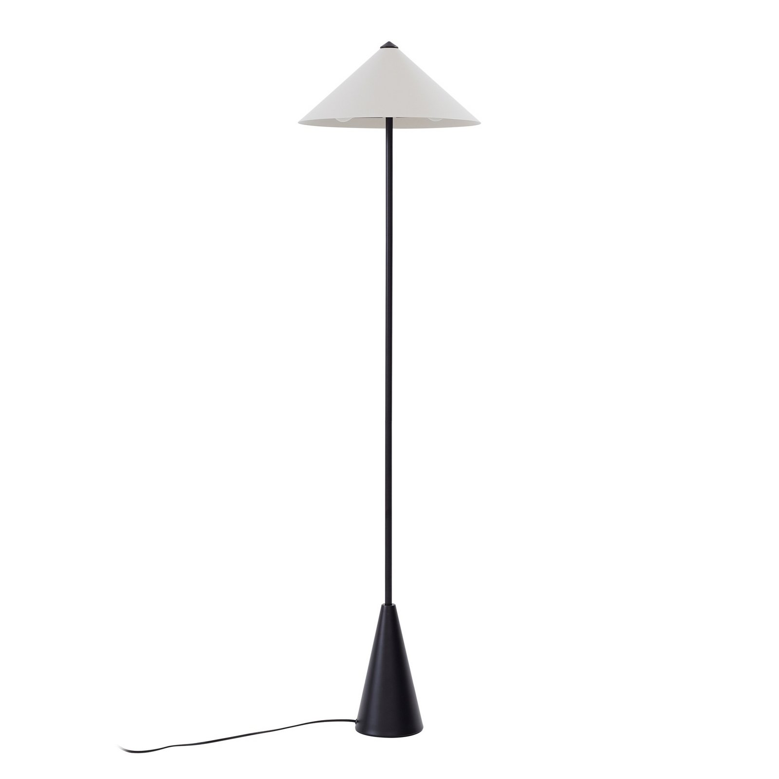 Lindby põrandalamp Norvik, kõrgus 150 cm, must/hall, metall