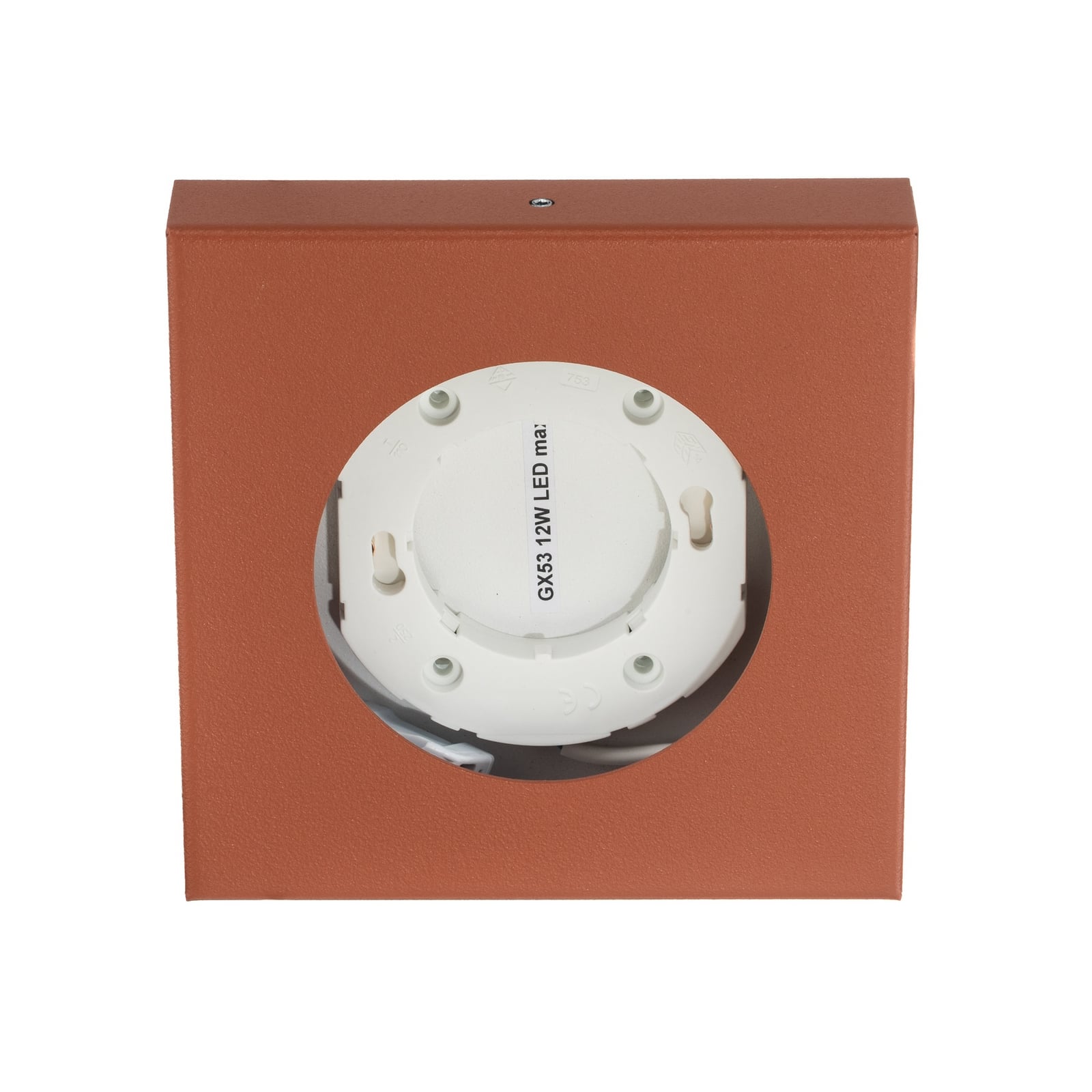 Plafonnier Hero, rouge, 12 x 12 cm, métal, GX53