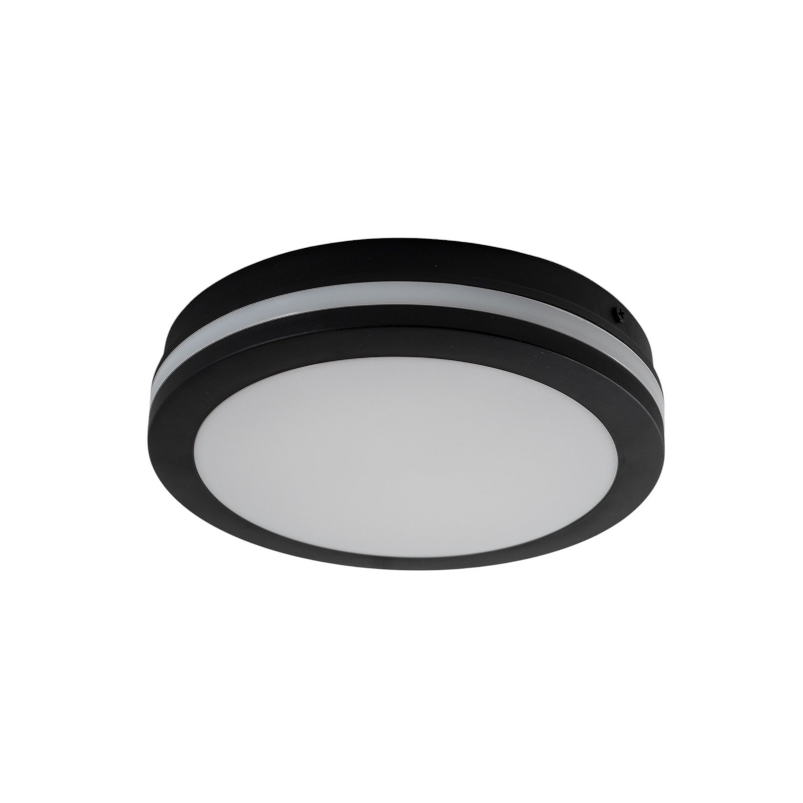 Lampa sufitowa LED Marlon, Ø 22 cm, czarna, tworzywo sztuczne, IP54