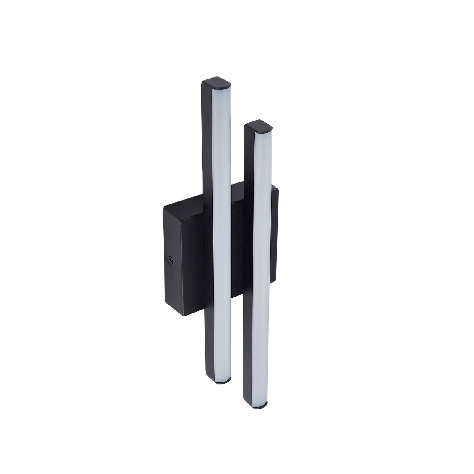 Lindby LED outdoor wall light Abelia, black, aluminium, stainless steel