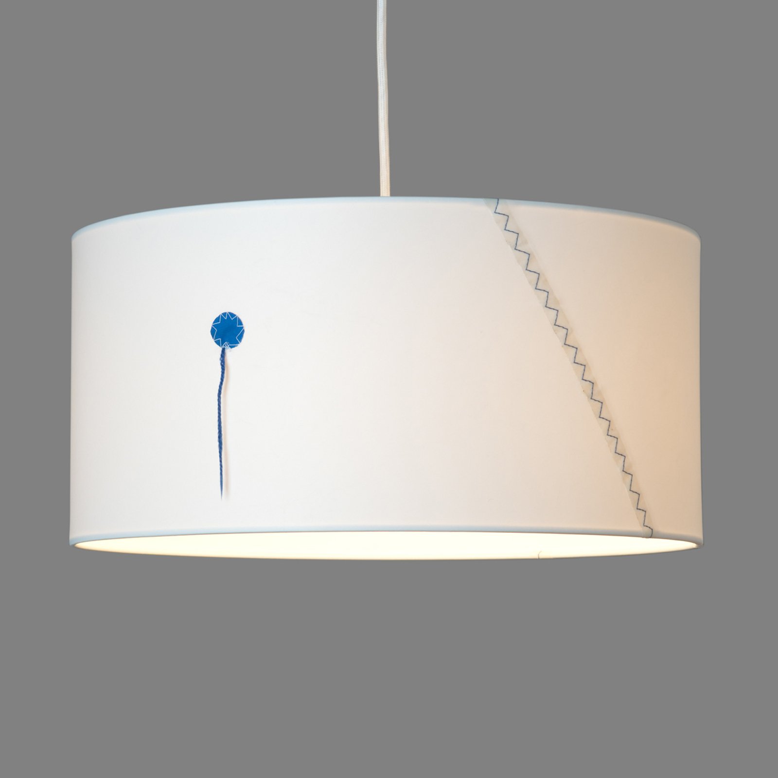 Traditionsschiff hanging light sail white/blue