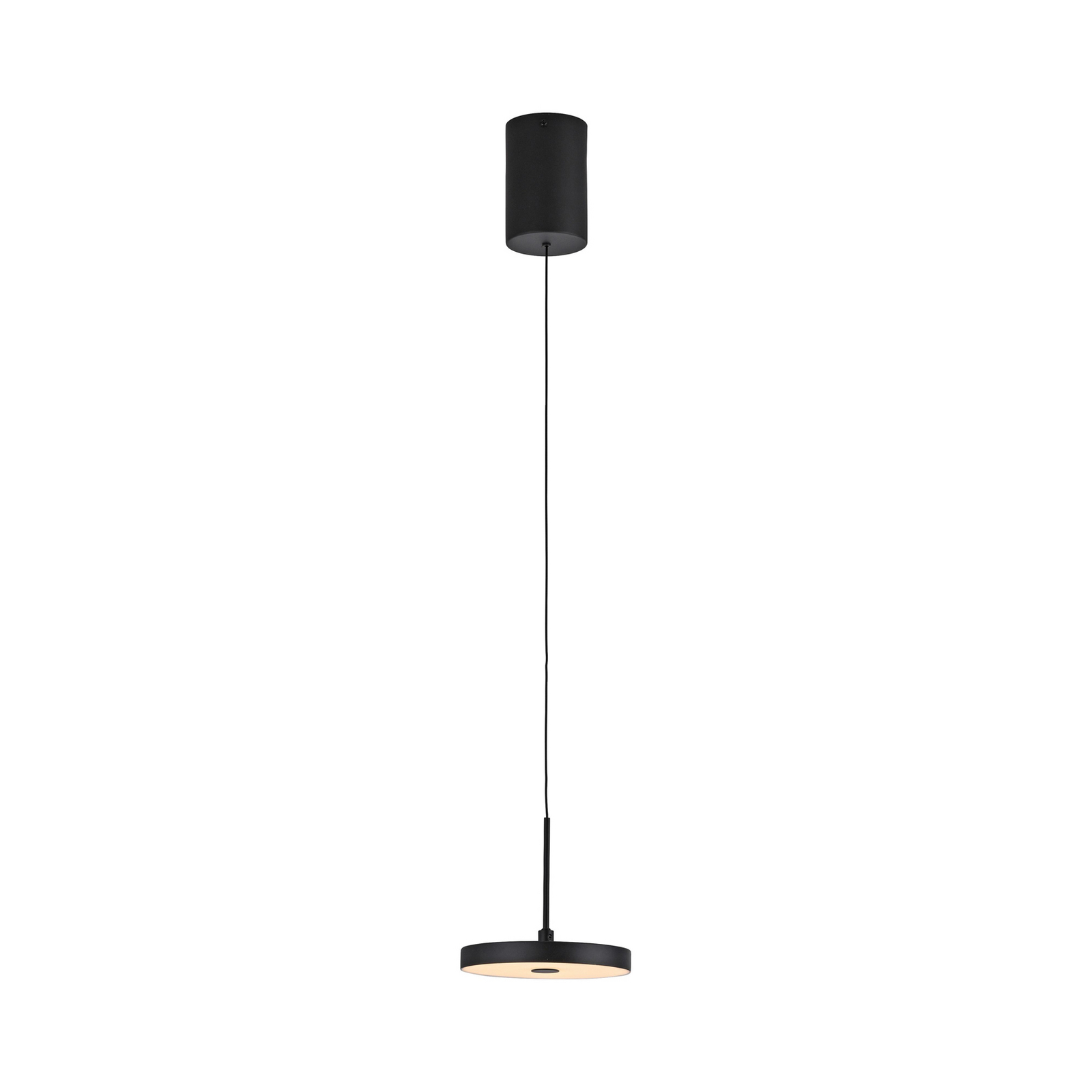 JUST LIGHT. LED-Hängeleuchte Plata, schwarz, 1-fl., 3.000 K