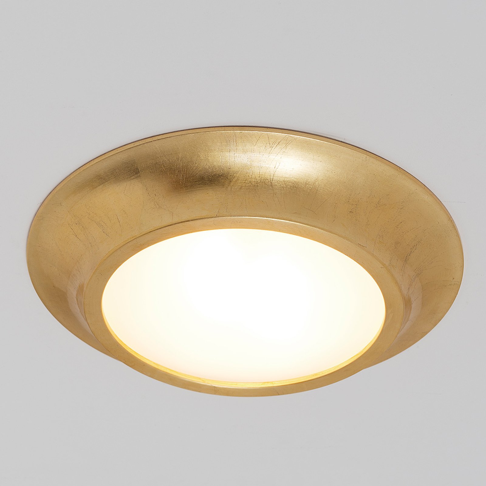 Gouden keramische plafondlamp Spettacolo