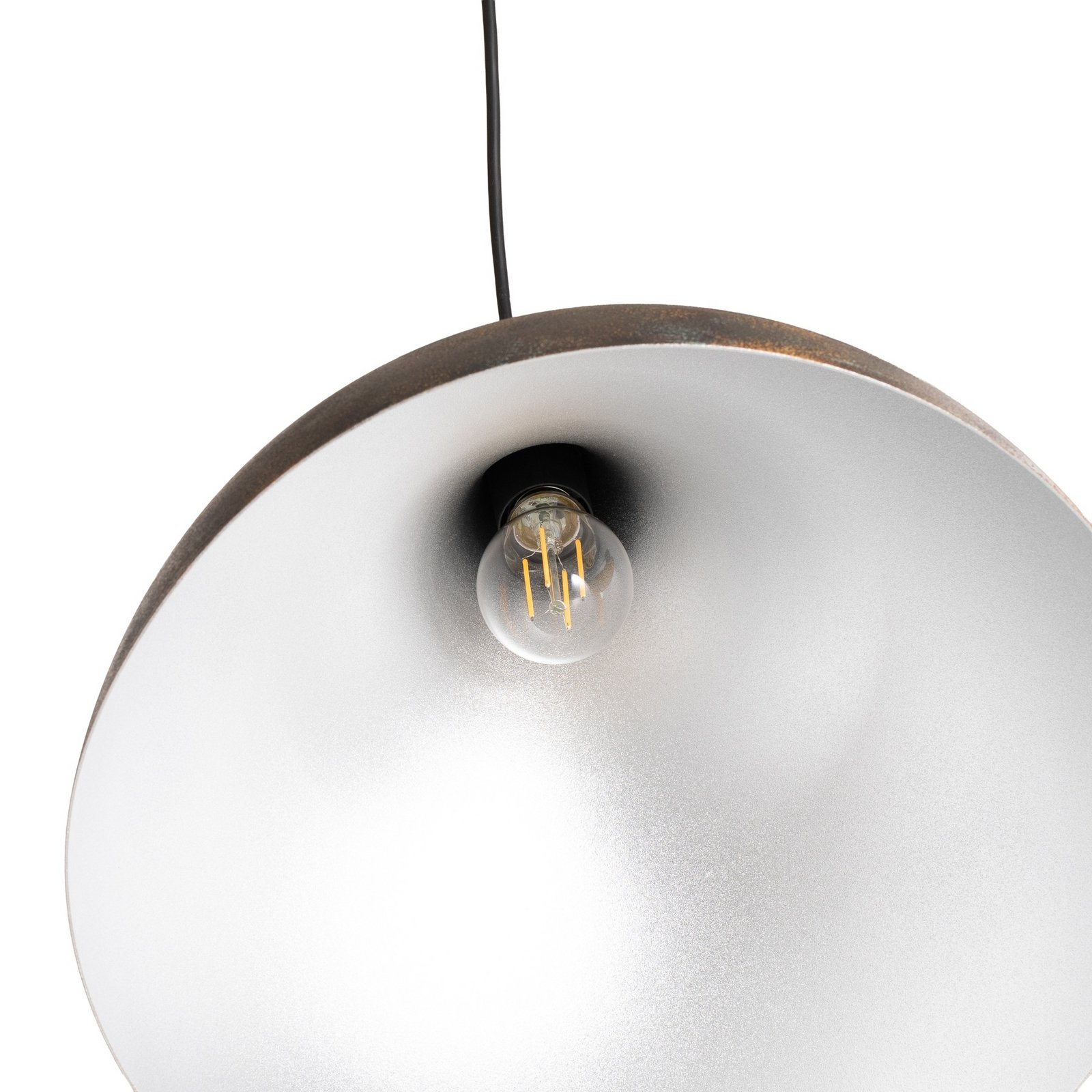 Lampada a sospensione Bitlislim, marrone antico, Ø 41 cm, metallo, E27