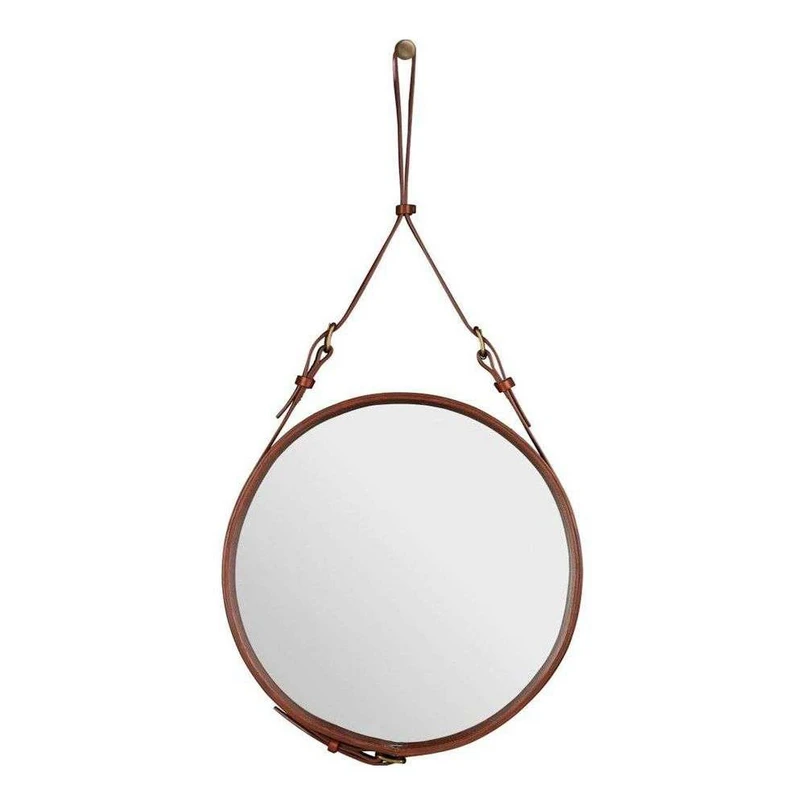 GUBI - Adnet Spiegel Circular Ø45 Tan Leather
