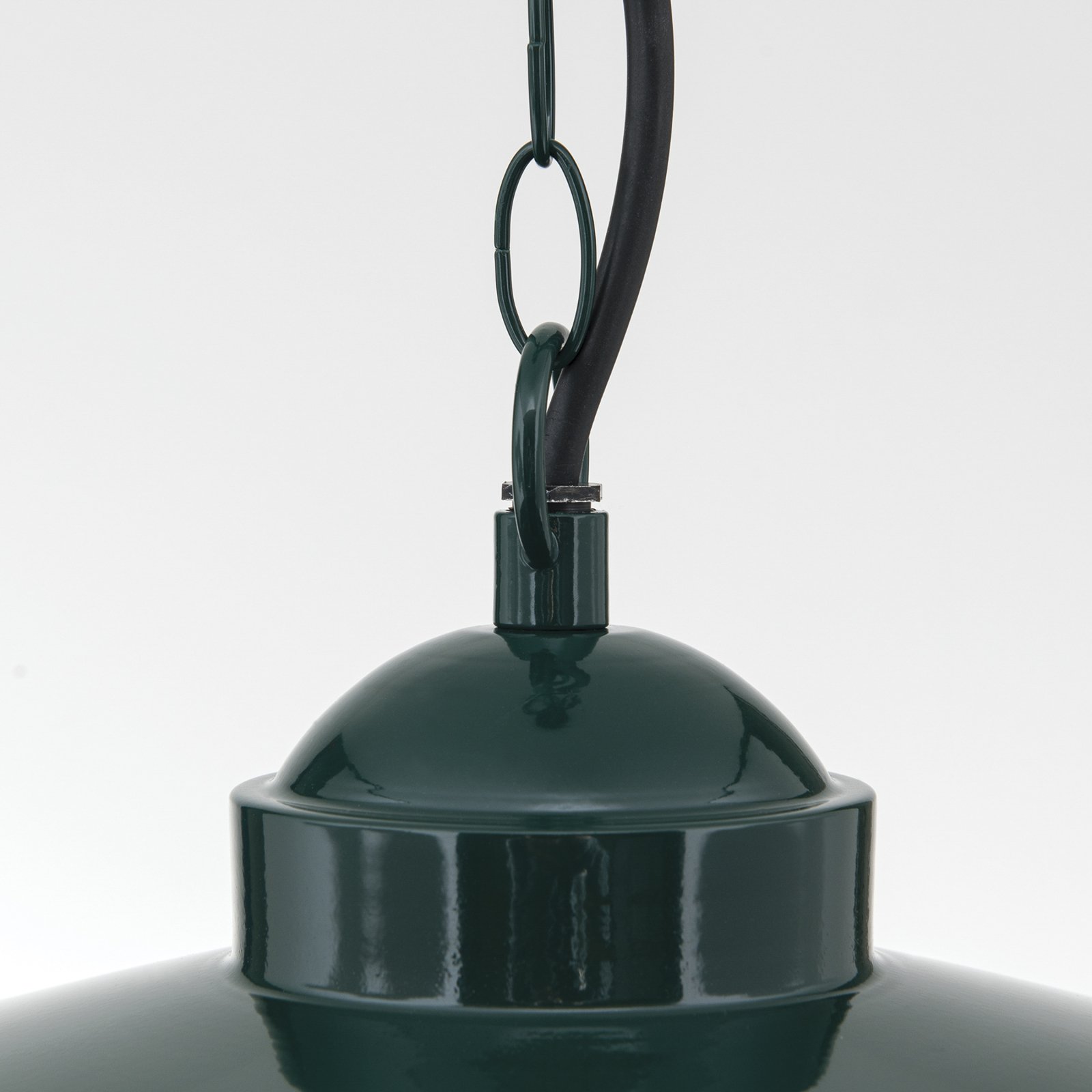 Edward buiten hanglamp, groen, Ø 27,5 cm, aluminium/glas