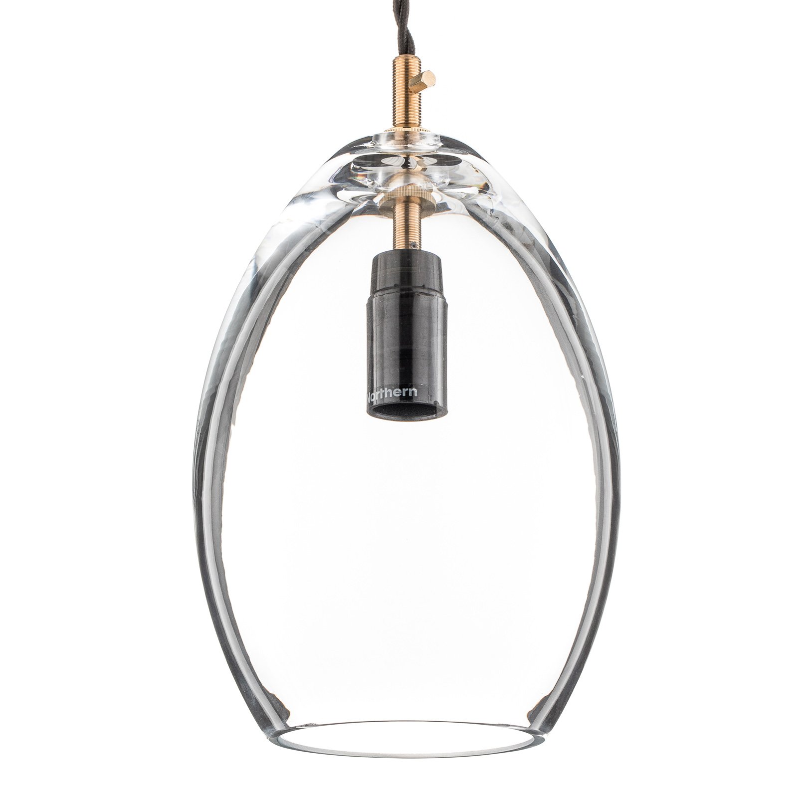 Przezroczysta szklana lampa wisząca Unika, 14 cm