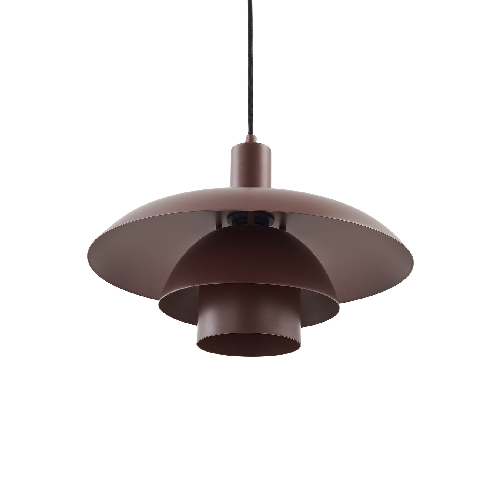 Lindby Elorri pendant light, brown, metal, Ø 38 cm