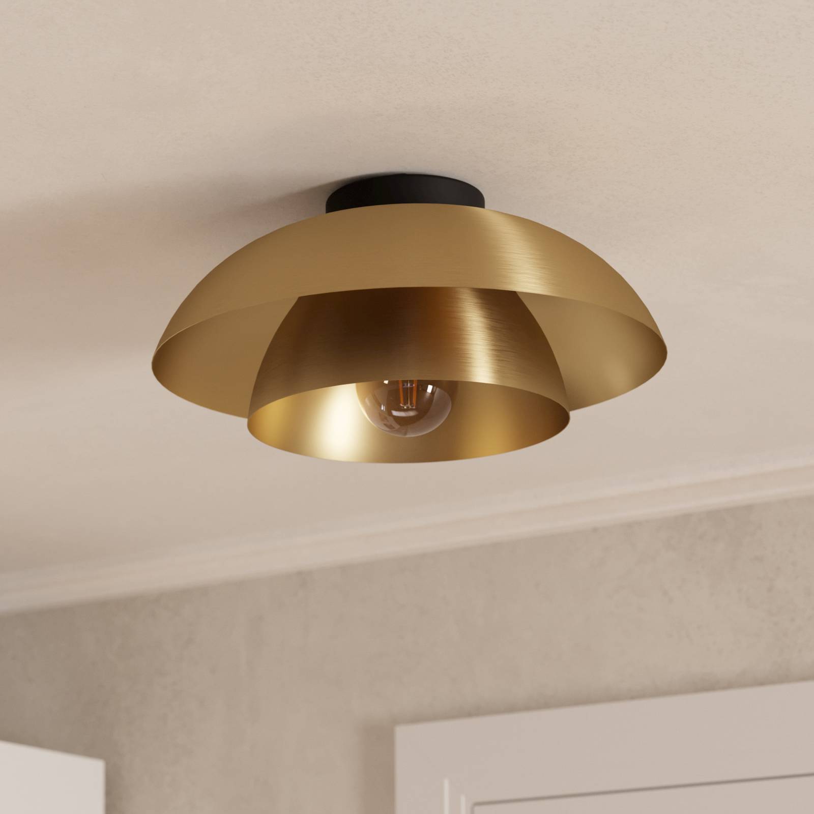 Deckenleuchte Cenciara, messing gebürstet günstig online kaufen