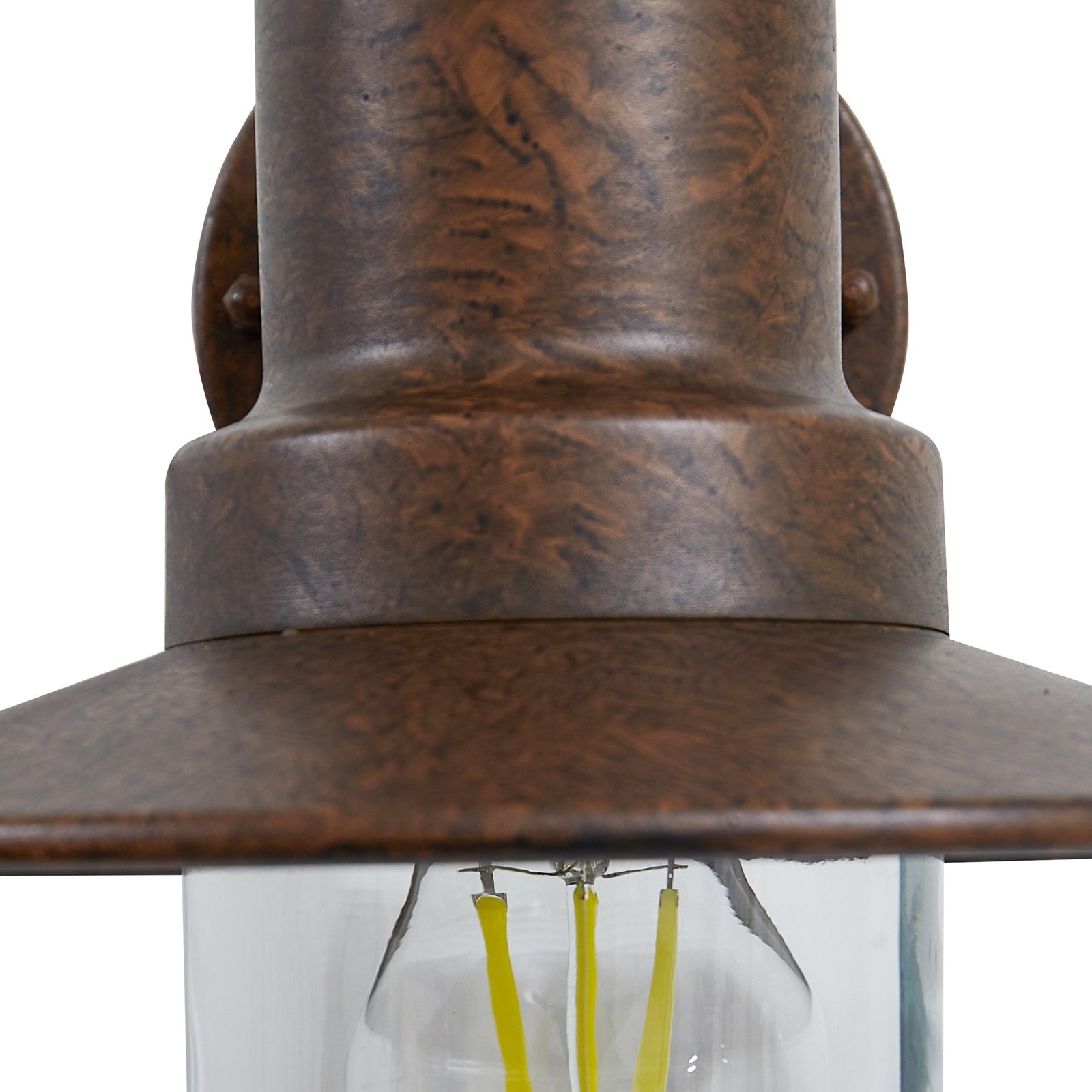 Lindby kültéri fali lámpa Eloretta, rozsda, acél, magasság 31 cm